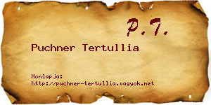 Puchner Tertullia névjegykártya